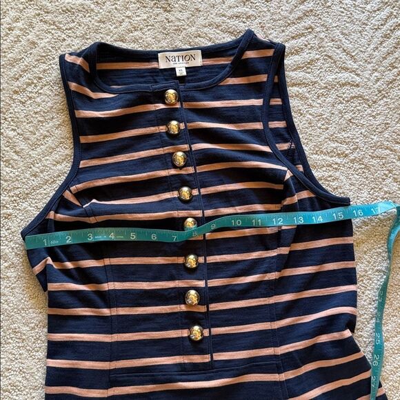 Nation LTD Navy and White Striped Mini Dress - Picture 17 of 17
